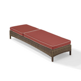 Bradenton Outdoor Wicker Chaise Lounge Sangria/Weathered Brown