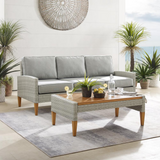 Capella Outdoor Wicker 2Pc Sofa Set Gray/Acorn - Sofa & Coffee Table