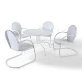 Griffith 5Pc Outdoor Dining Set White - Table, 4 Chairs