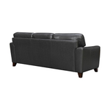 Bergen 87" Leather Square Arm Sofa, Pewter