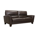 Kester 81" Square Arm Leather Sofa, Espresso