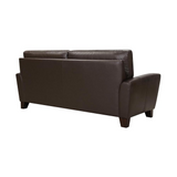 Kester 81" Square Arm Leather Sofa, Espresso