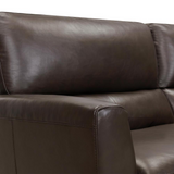 Kester 81" Square Arm Leather Sofa, Espresso