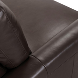 Kester 81" Square Arm Leather Sofa, Espresso