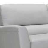 Kester 81" Square Arm Leather Sofa, Grey Dove
