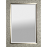 Lorell Mosaic Border Hanging Mirror - 2" Length - Silver Gray - 1 Each