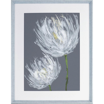 Lorell White Flower Design Framed Abstract Art - 27.50