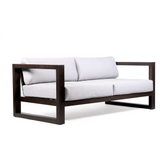 Paradise 4 Piece Outdoor Dark Eucalyptus Wood Sofa Seating Set with Grey Cushions
