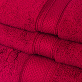 Zero Twist Burgundy 3 Piece 100% Cotton Towel Set