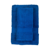 Zero Twist Cobalt Blue 3 Piece 100% Cotton Towel Set