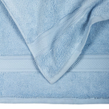 Zero Twist Light Blue 3 Piece 100% Cotton Towel Set