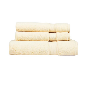 Zero Twist Light Yellow 3 Piece 100% Cotton Towel Set