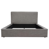 Cloud 43" Low Profile Eastern King Bed in Grey Fabric