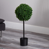 2.5ft. Boxwood Ball Artificial Topiary Tree UV Resistant (Indoor/Outdoor)