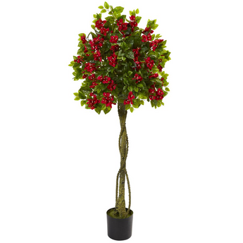 5ft. Bougainvillea Artificial Topiary Tree