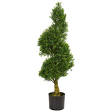 4ft. Spiral Boxwood Artificial Tree, UV Resistant (Indoor/Outdoor)