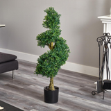 4ft. Spiral Boxwood Artificial Tree, UV Resistant (Indoor/Outdoor)