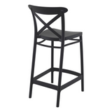 Cross Counter Stool Black, Set of 2