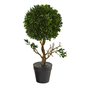 15in. Boxwood Topiary Artificial Tree UV Resistant (Indoor/Outdoor)