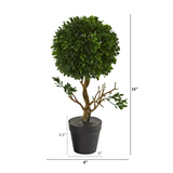 15in. Boxwood Topiary Artificial Tree UV Resistant (Indoor/Outdoor)