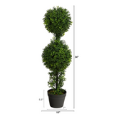 34in. Boxwood Double Ball Topiary Artificial Tree (Indoor/Outdoor)