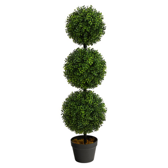 3ft. Boxwood Triple Ball Topiary Artificial Tree (Indoor/Outdoor)