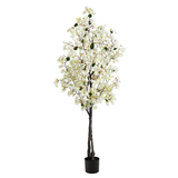 6ft. Bougainvillea Artificial Tree, White