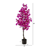 4ft. Bougainvillea Artificial Tree, Purple