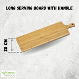 Bamboo Long Serving Board With Handle 26" X 7.9" | 66 X 20 Cm