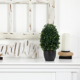 13in. Boxwood Topiary Artificial Plant UV Resistant (Indoor/Outdoor)