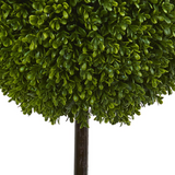 3ft. Boxwood Ball Topiary Artificial Tree in Oval Planter UV Resistant (Indoor/Outdoor)