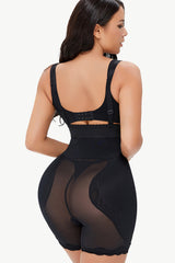 Shapetastic Full Size Spaghetti Strap Lace Trim Shaping Bodysuit