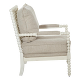 Kaylee Spindle Chair, Beige Linen