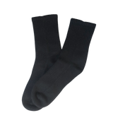 Cashmere Ribbed Socks Black