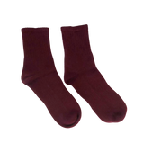 Cashmere Ribbed Socks Bordeaux