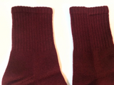 Cashmere Ribbed Socks Bordeaux