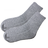 Cashmere Ribbed Socks Silver Grey