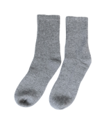 Cashmere Ribbed Socks Silver Grey