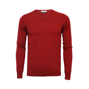 Cashmere V Neck Sweater Bordeaux