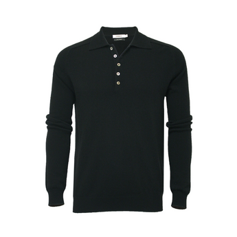 Cashmere Polo Neck Sweater Porter Black