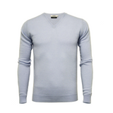 Cashmere V Neck Sweater Light Blue