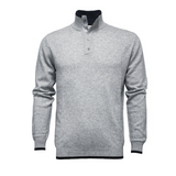 Cashmere Sweater Button Neck Silk Cashmere