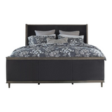 Alderwood Collection E King Bed , Charcoal Grey Matte