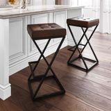 Brooks Leather Stool