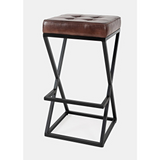 Brooks Leather Stool