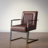 Genuine Leather Sled Chair