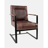 Genuine Leather Sled Chair