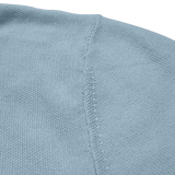 Cotton Cashmere Polo Shirt Cancale in fine pique stitch Light Blue