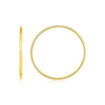 Endless Hoop Style Earrings in 14K Yellow Gold
