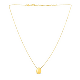 14k Yellow Gold Necklace with Rounded Tear Drop Pendant